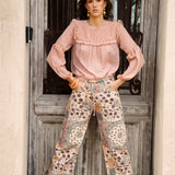 ⁠Sundown Barrel Jean - featuring boho-inspired pattern, cotton fabrication and relaxed barrel fit