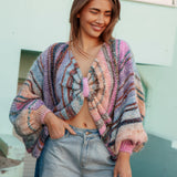 Sweet Escape Knit - soft, cosy Boho style sweater with knot detail at front.