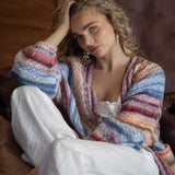 Sweetness Stripe Cardigan - cosy warm cardigan with open style