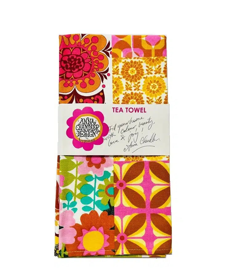 Tea Towel - 70's Orange