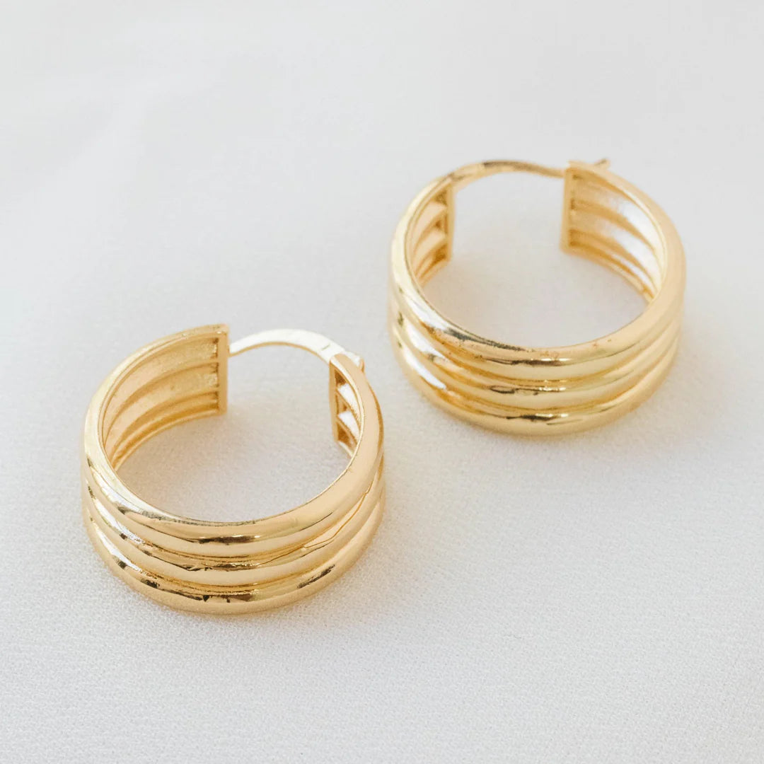 Tessa Hoop Earrings - Gold