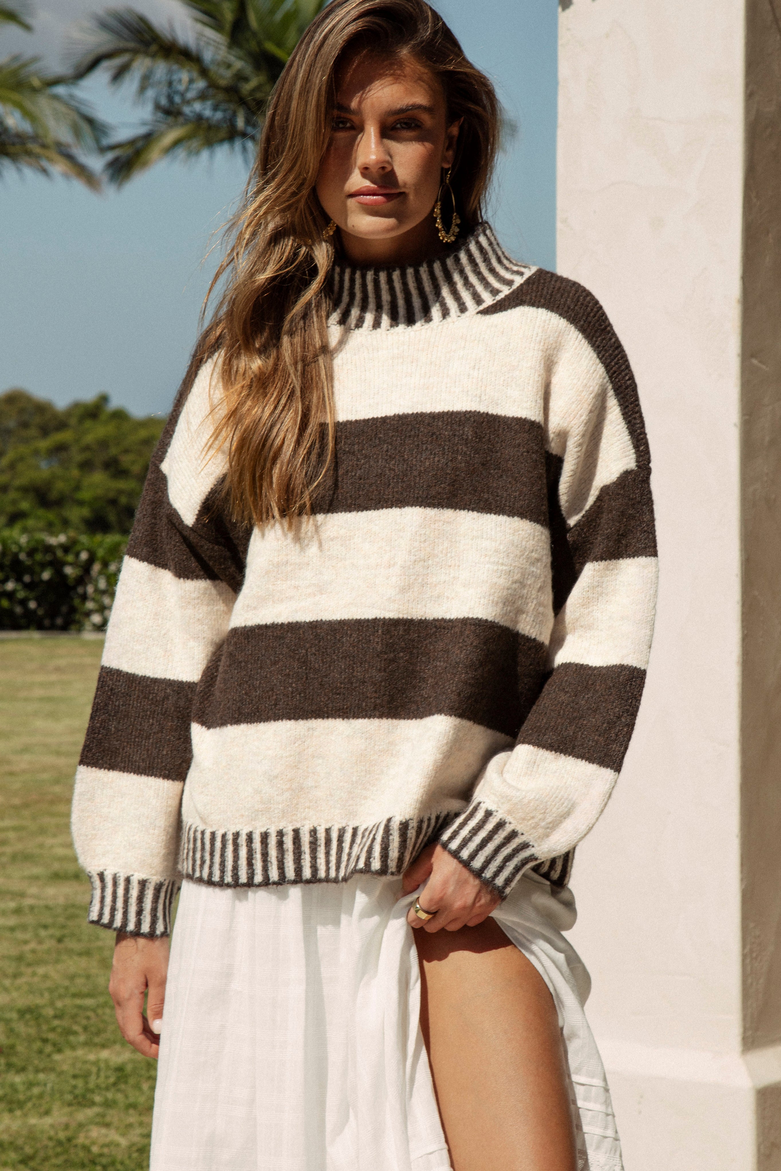 Tilly Knit - Tobacco Stripe