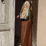 Tuscan Riviera Pants Bronze - side view showcasing rust colourway