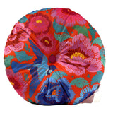 Velvet Cushion Round - Birds and Roses