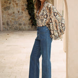 Victoria Vintage Jean featuring statement pockets at front and high waist style