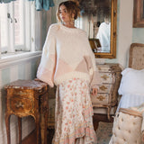 Vintage Romance Knit worn with Marea Jane Wrap Skirt from the Delilah Collection