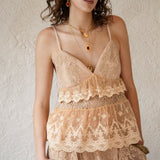 Whimsy Camisole - Nude Lace