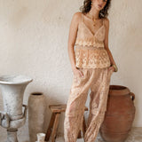 Whimsy Camisole Nude Lace worn with matching Zahlie Harem Pant