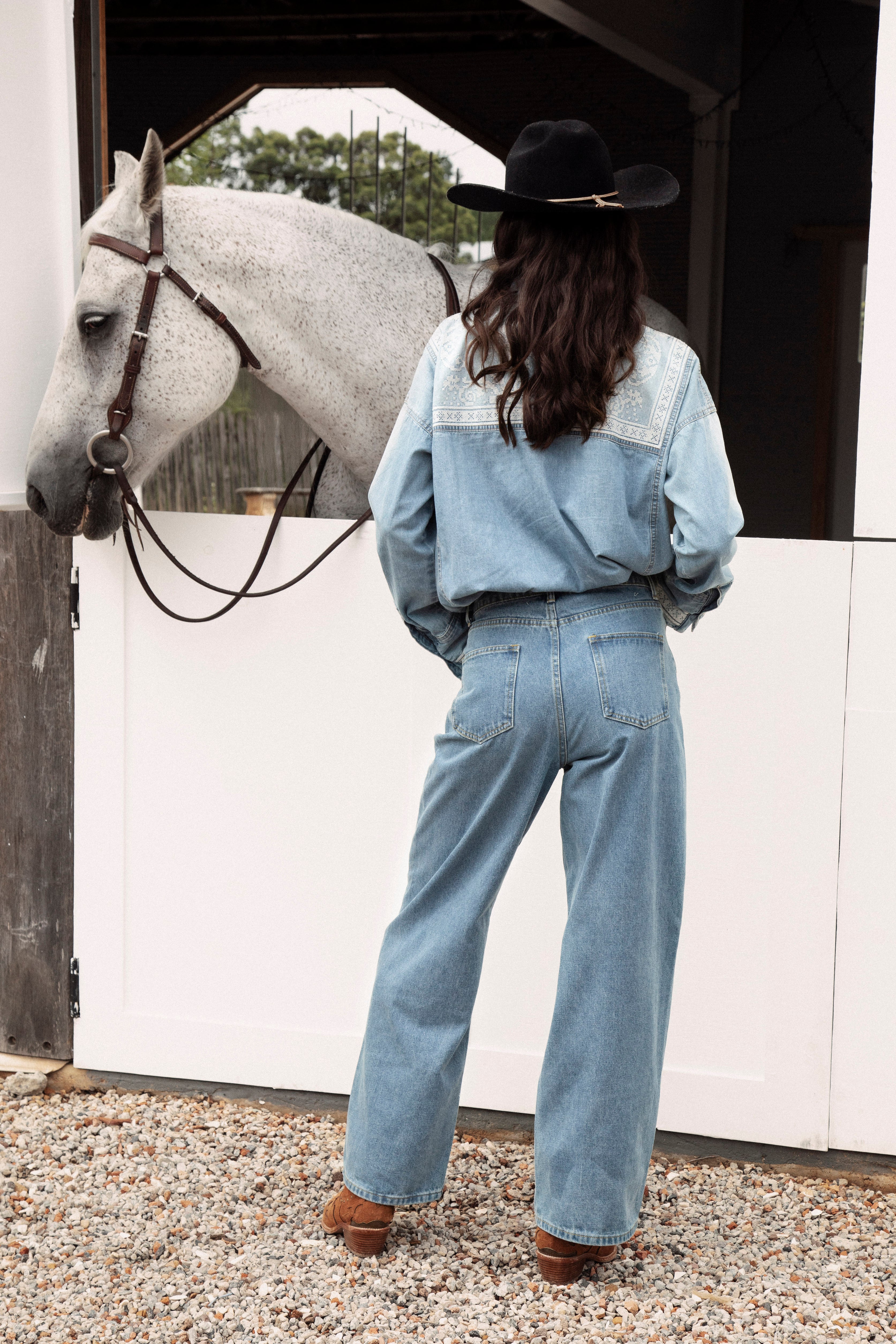 Wild One Two Tone Jean. Rear View.