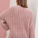 Wildwood Knit Floss  - light pink sweater featuring chunky knit.