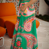 Xanadu Linen Skirt - side view showcasing pockets