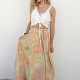 Xanadu Linen Skirt Blush
