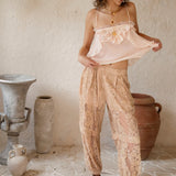 Zahlie Harem Pants - Nude Lace