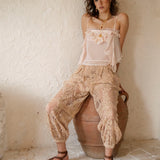 Zahlie Harem Pants Nude Lace worn with beige cami
