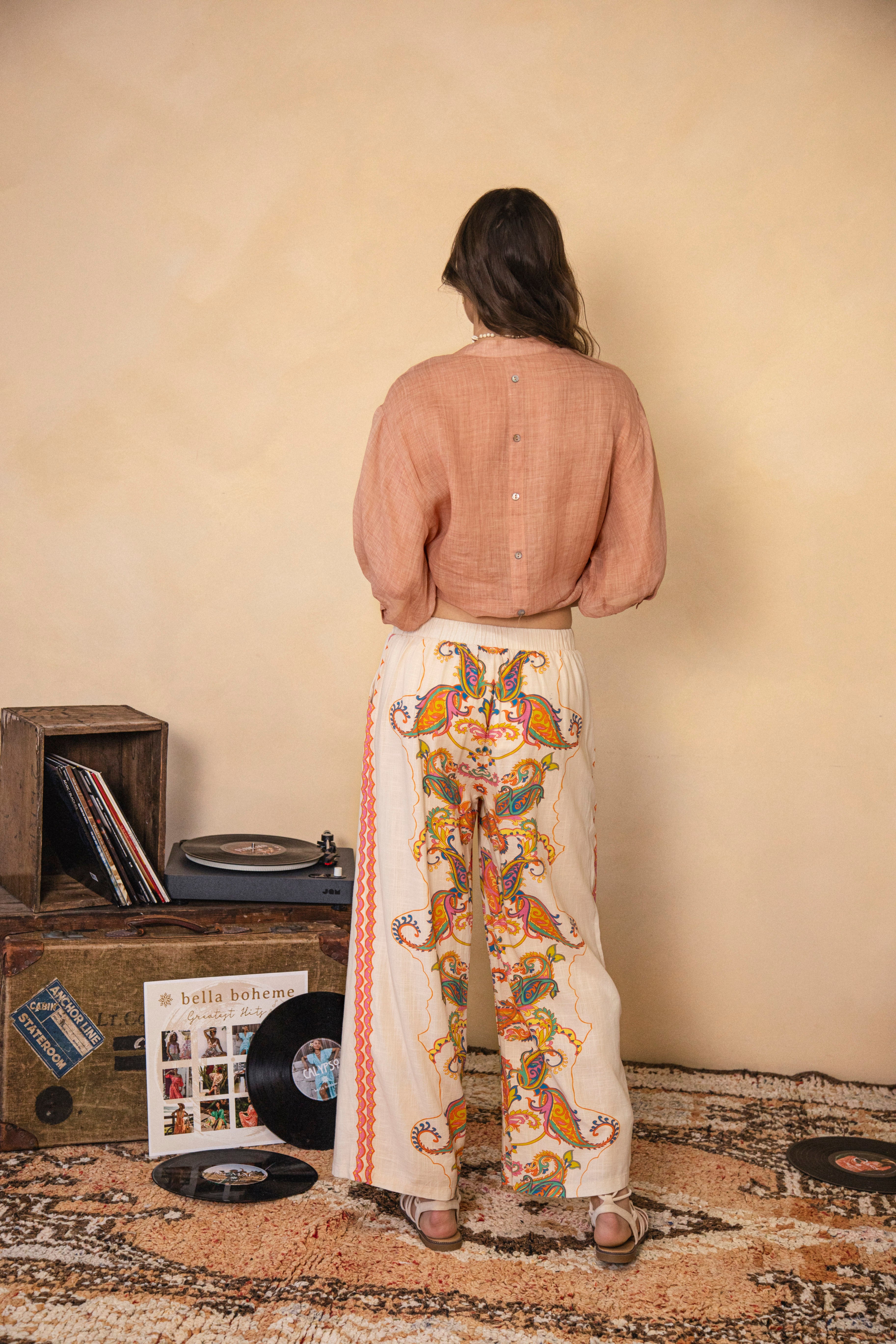 Zimmie Linen Pant Rear View