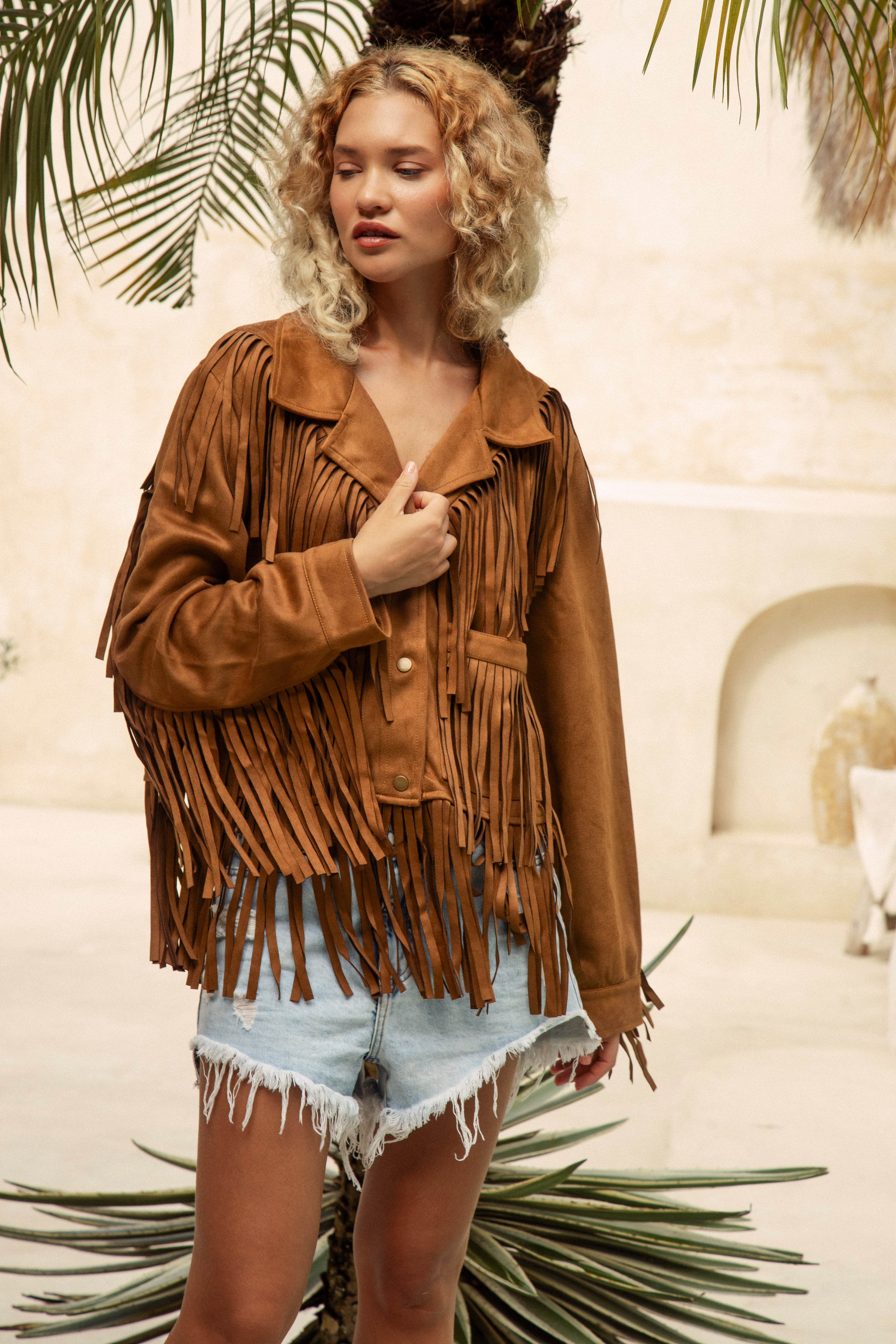 Chella Fringe Jacket front view