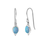 Moon Song Azure Opal Earrings