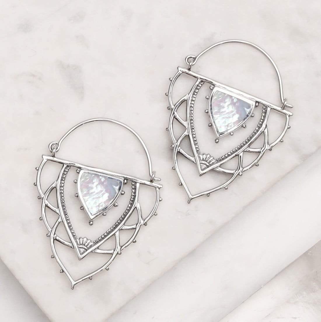 Ancient Archways Pearl Hoops