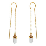 Midsummer Star Gold Starlight Crystal Threader Earrings