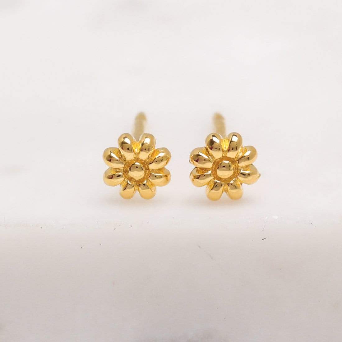 Midsummer Star Gold Wild Flower Studs