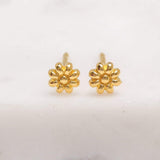 Midsummer Star Gold Wild Flower Studs