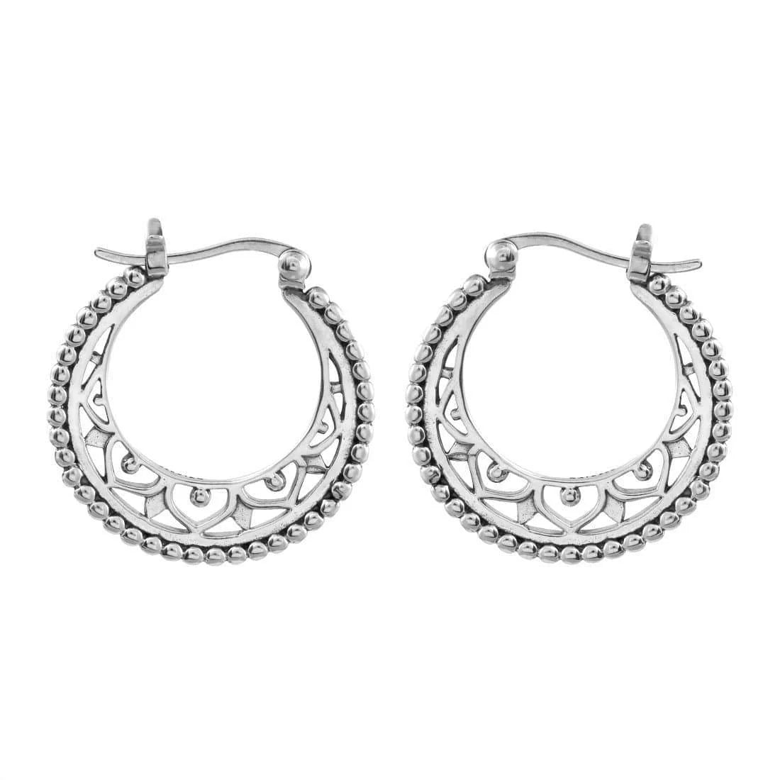 Midsummer Star Mandala Disc Hoops