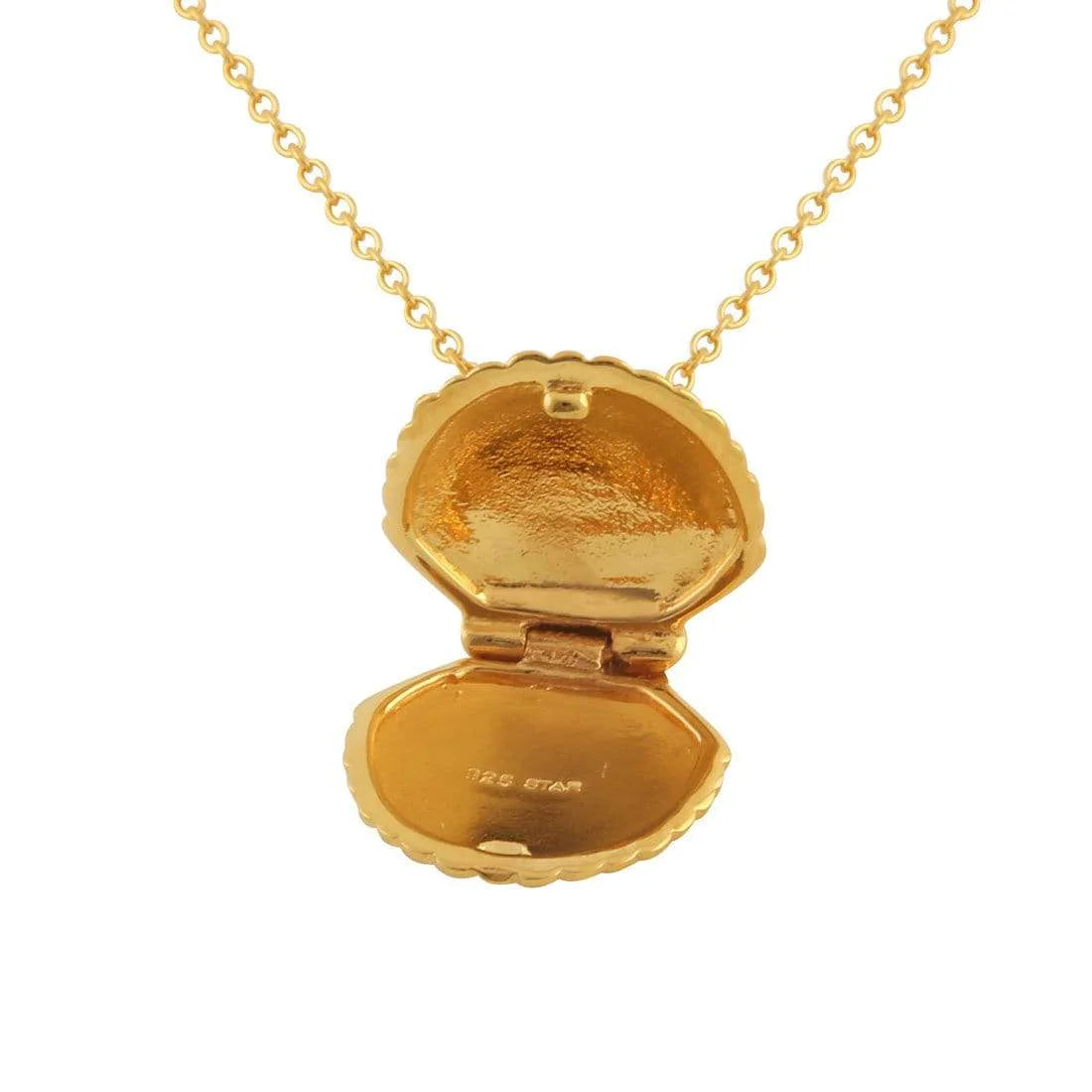 Midsummer Star Seashell Locket Gold