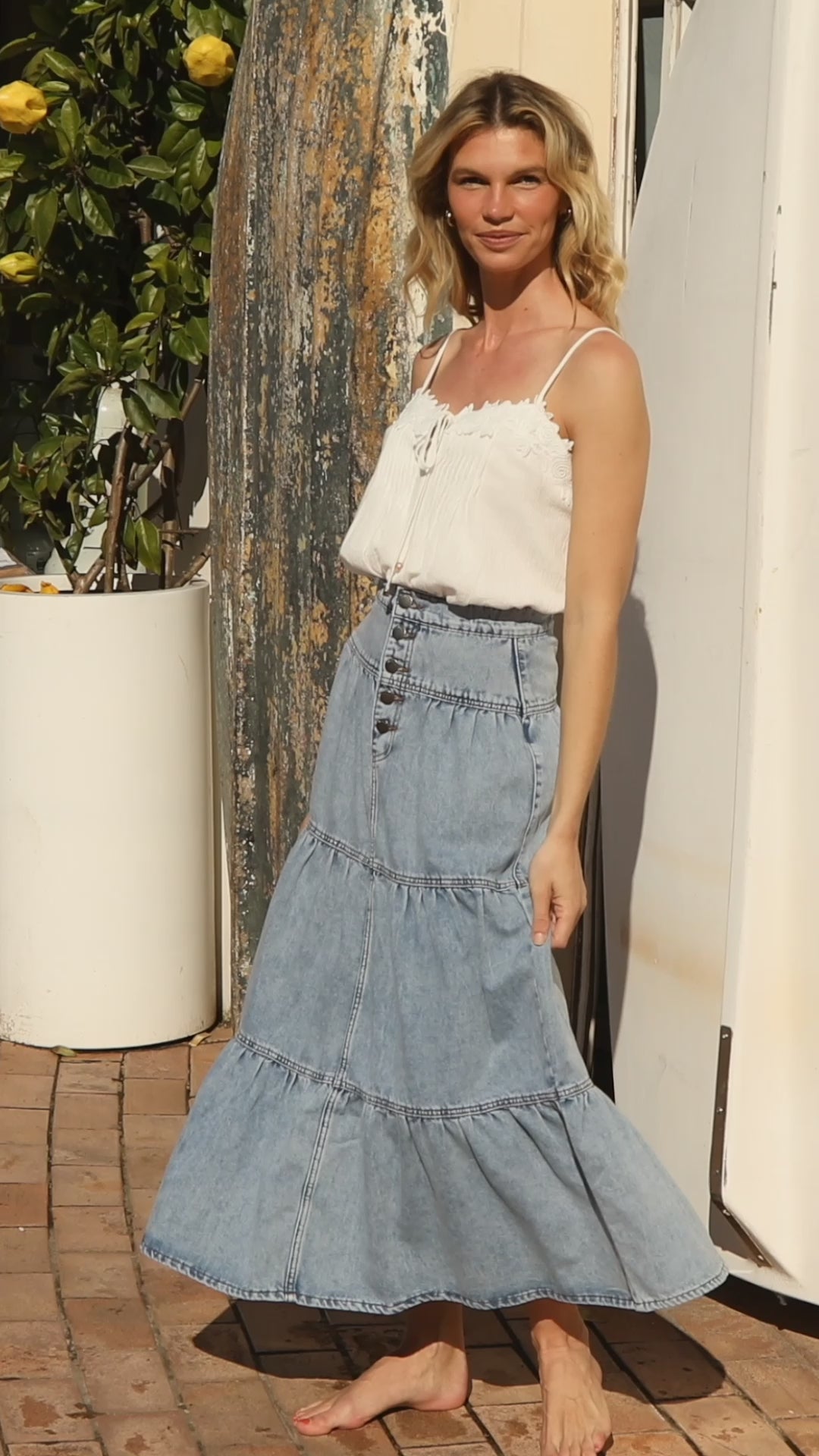 Elkie Denim Skirt