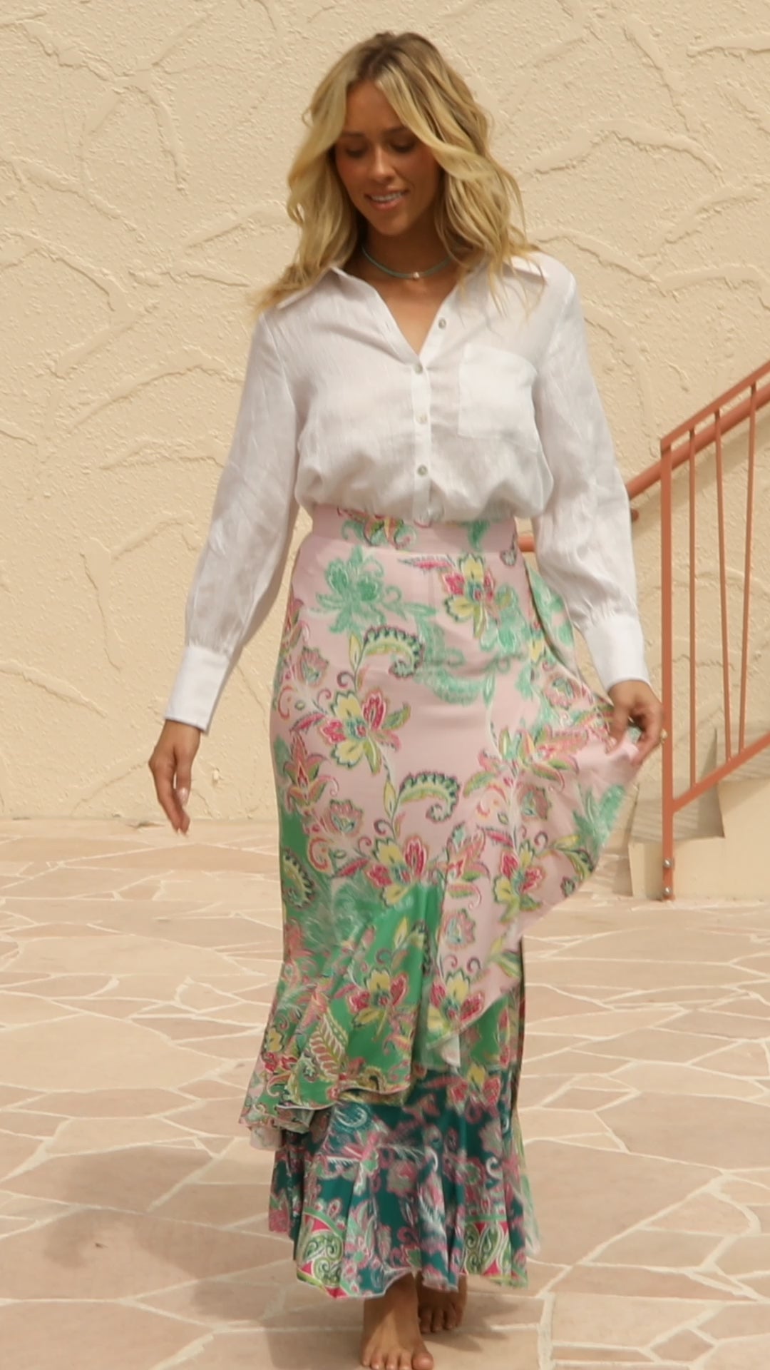 Zoe Frill Skirt Paisley Paradise