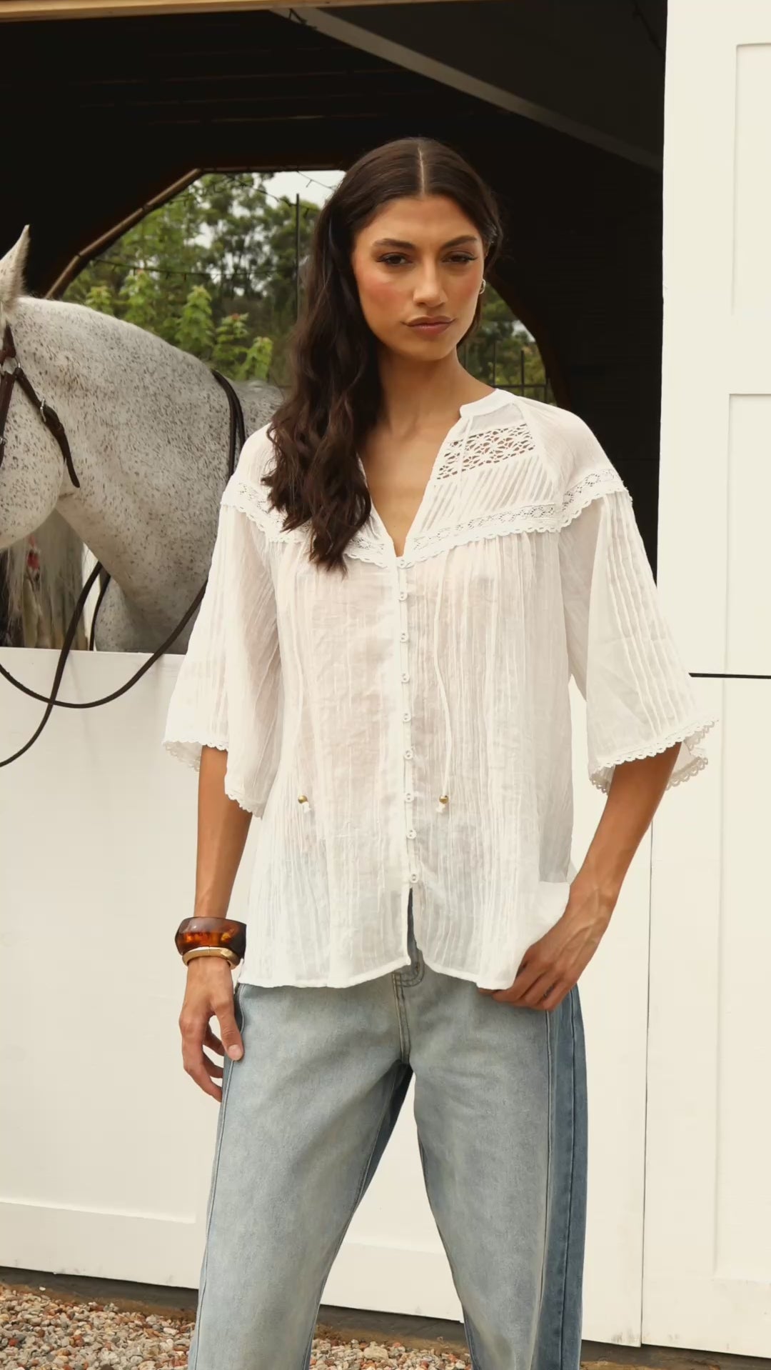 Atti Blouse in white