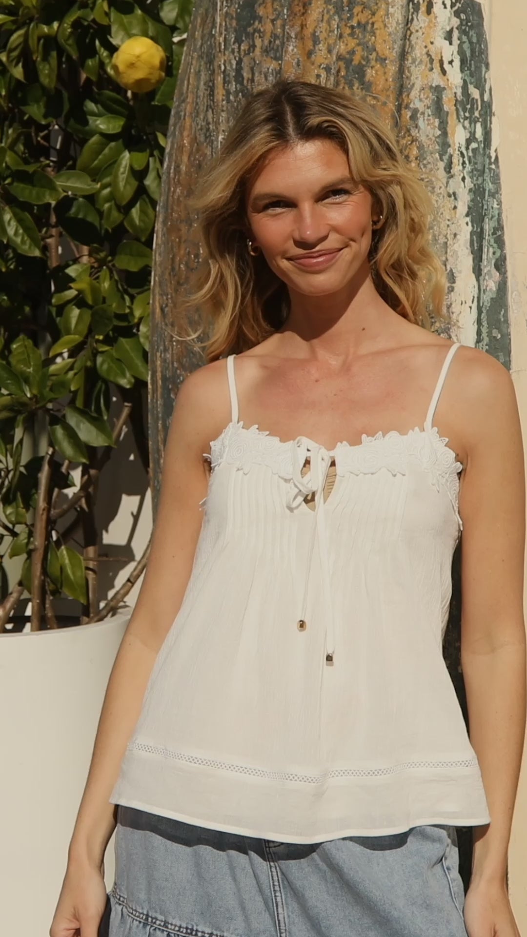Pearl Cami - Antique White