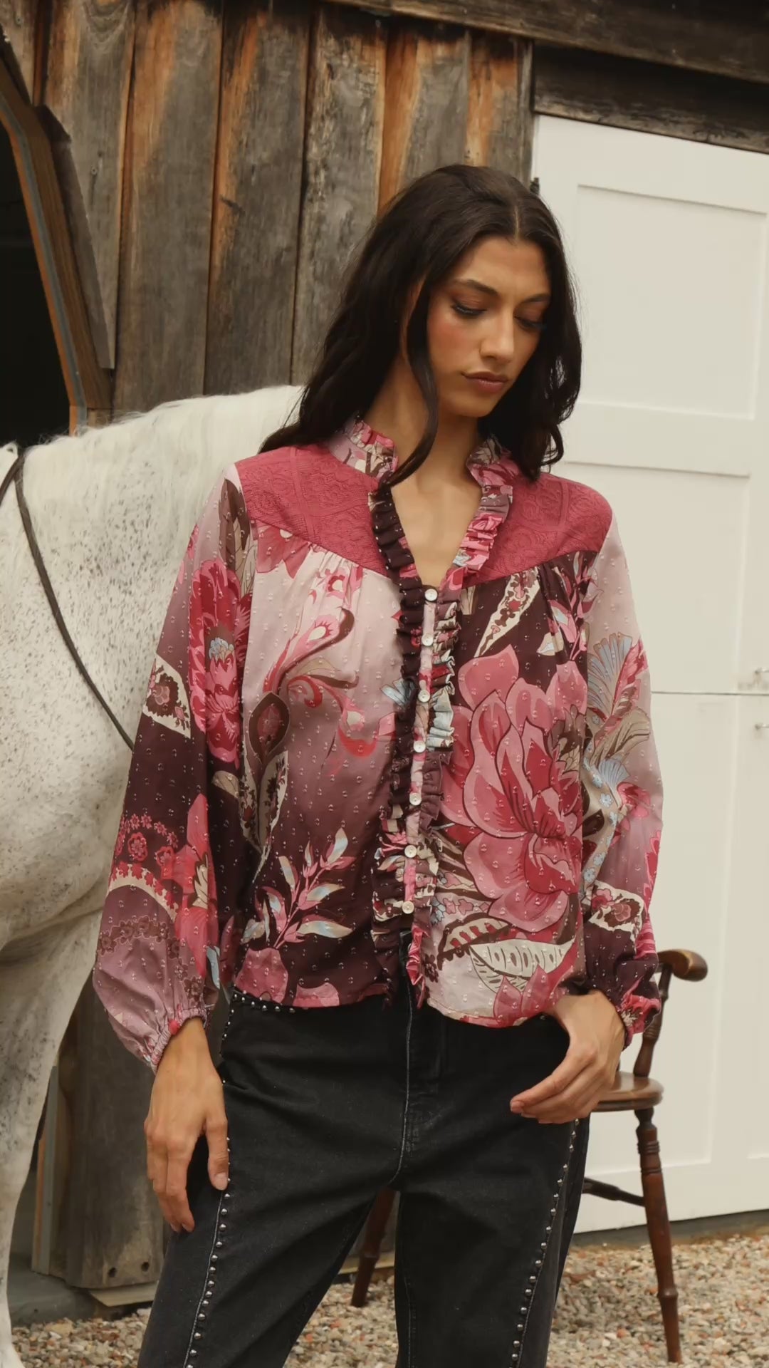 Rosé Blouse - Merlot