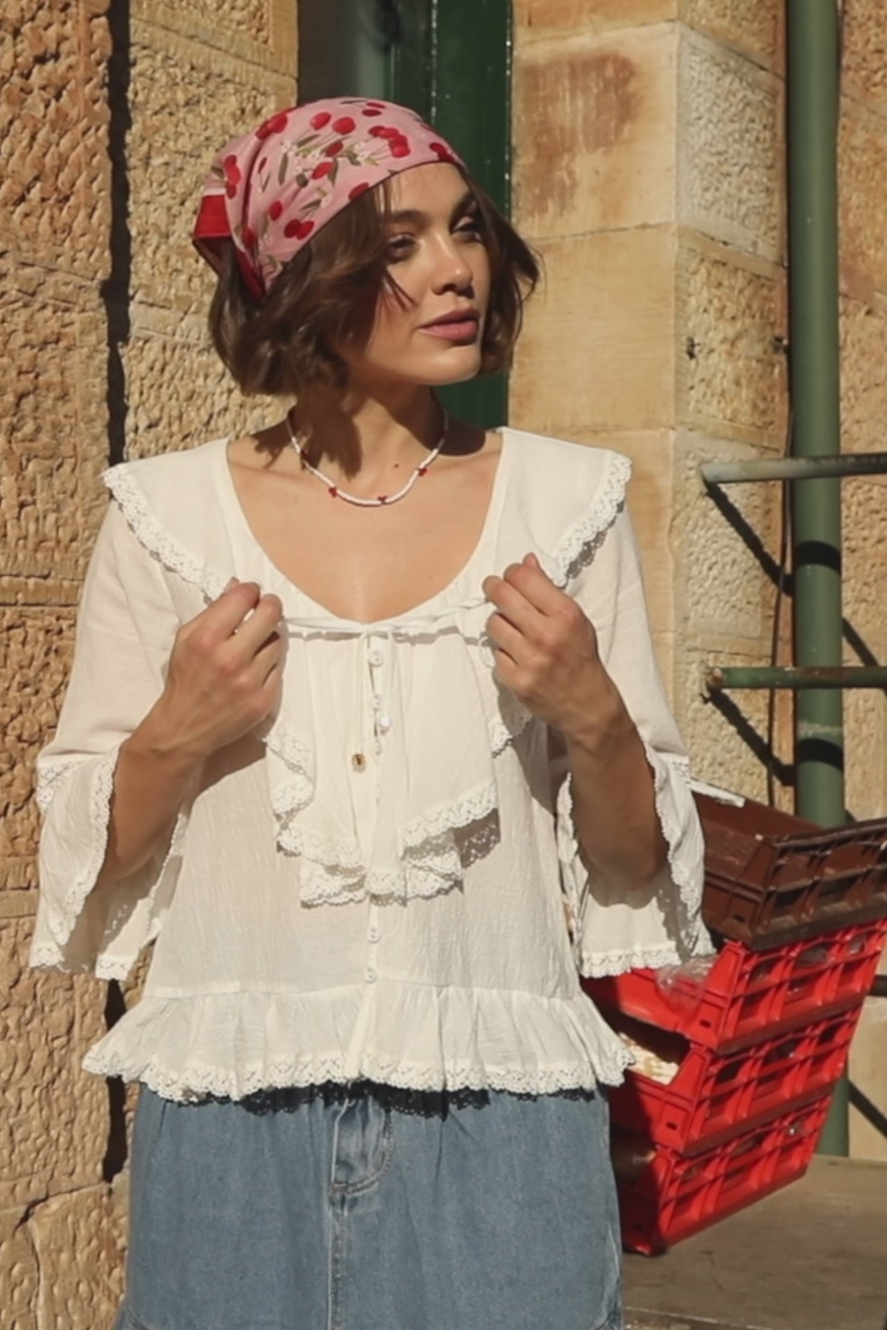 Elena Blouse Bisque Video