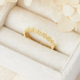 Blossom Chain Ring Gold