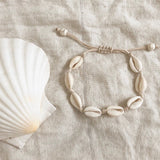 Siren Bracelet - bracelet made from white cowrie shells