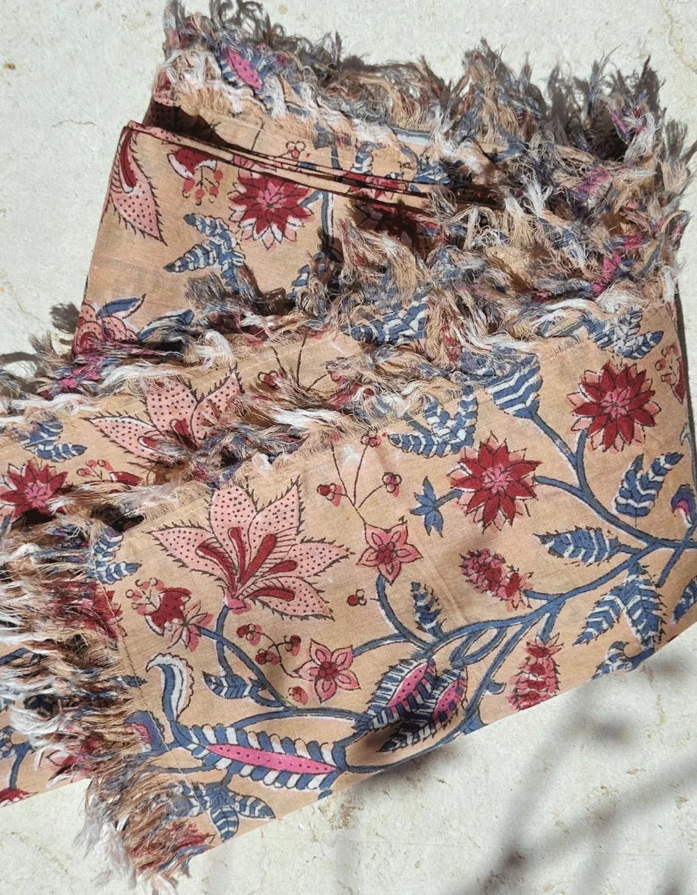 Block Print Scarf - Rose