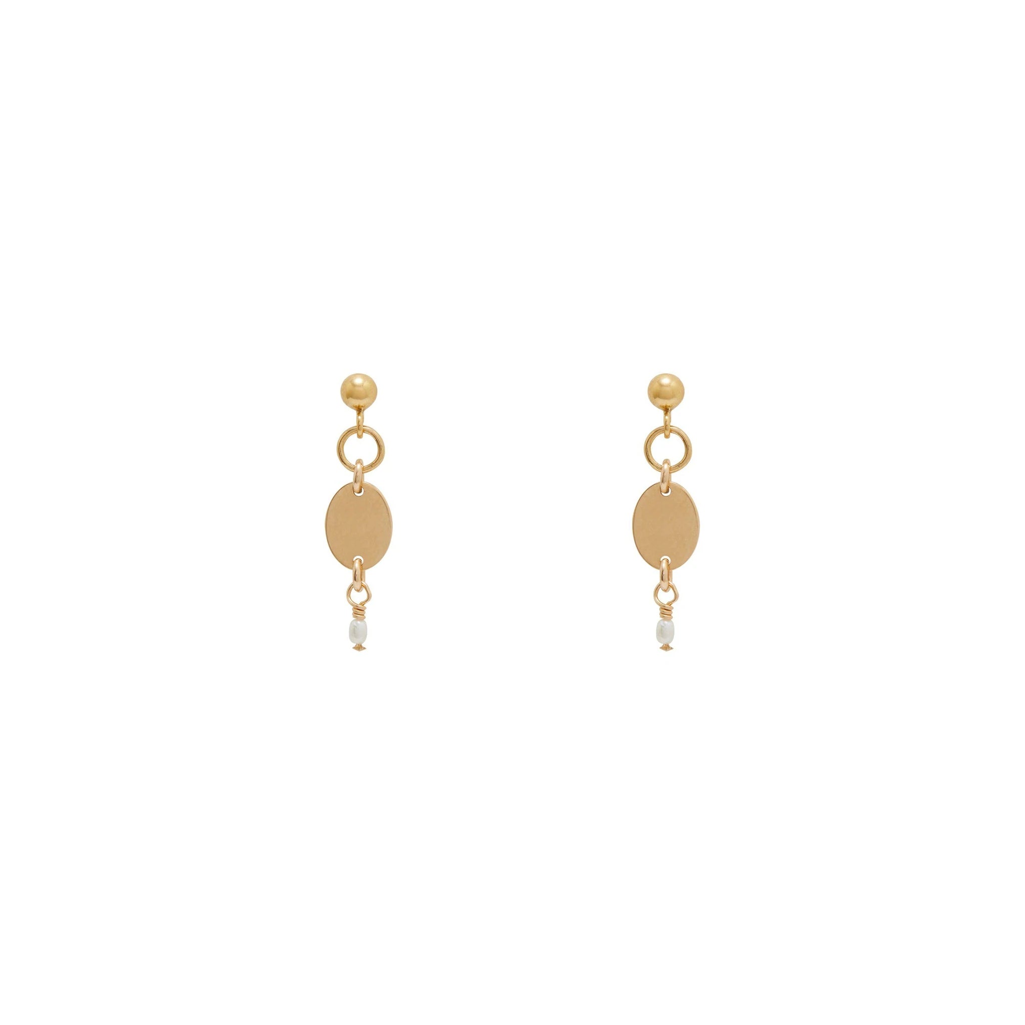 Thalia Freshwater Pearl Earrings - Gold