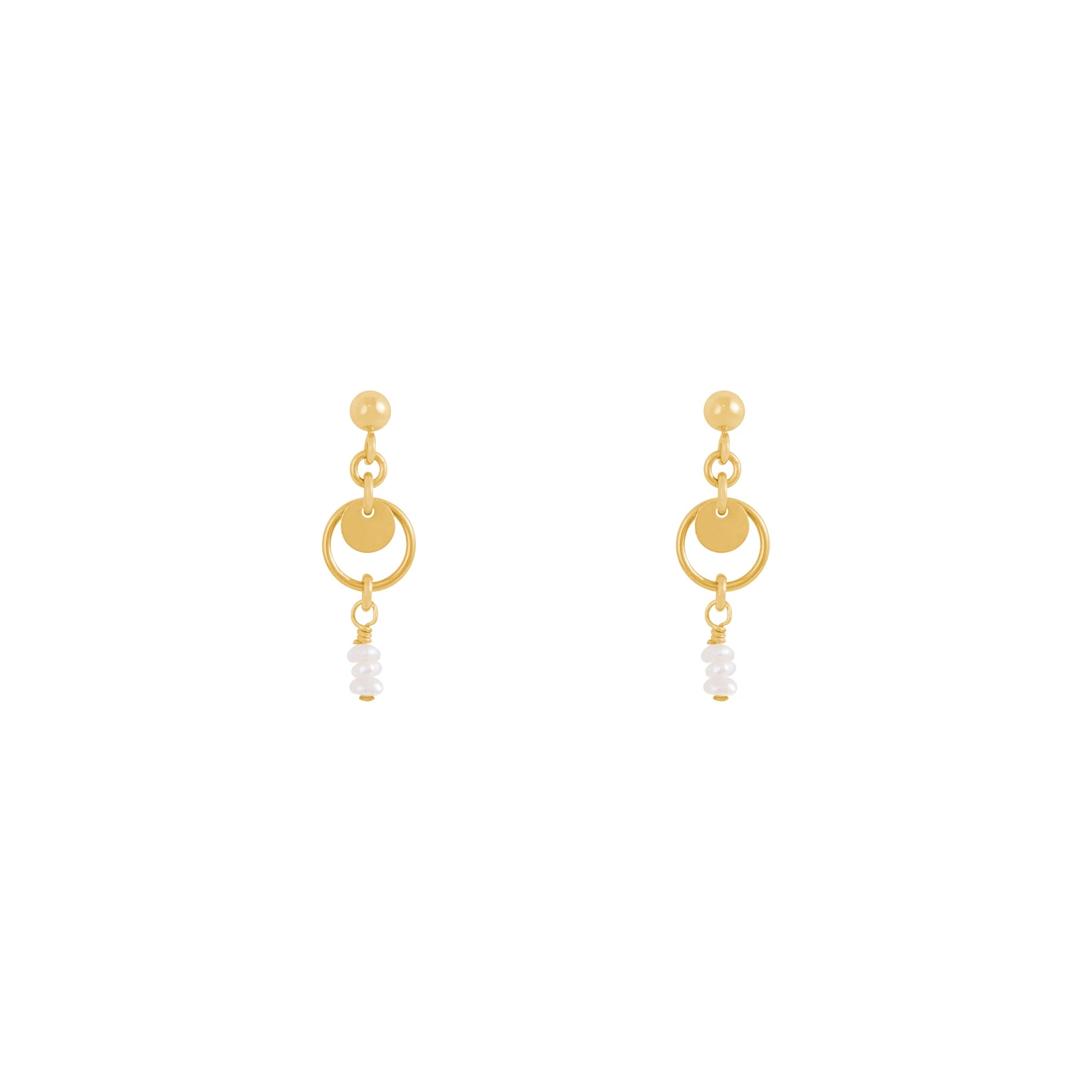 Stevie Freshwater Pearl Earrings - Gold