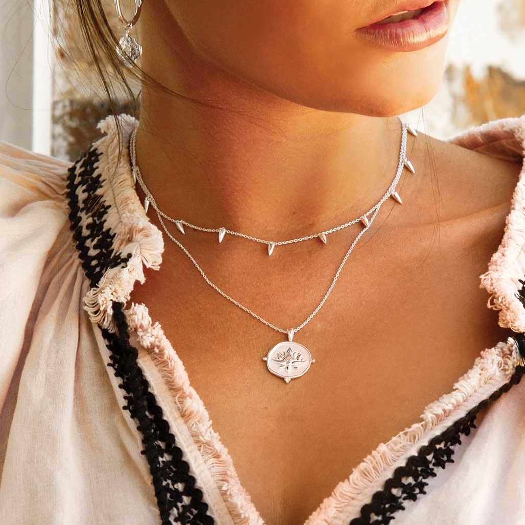 Blooming Necklace In Sterling Silver