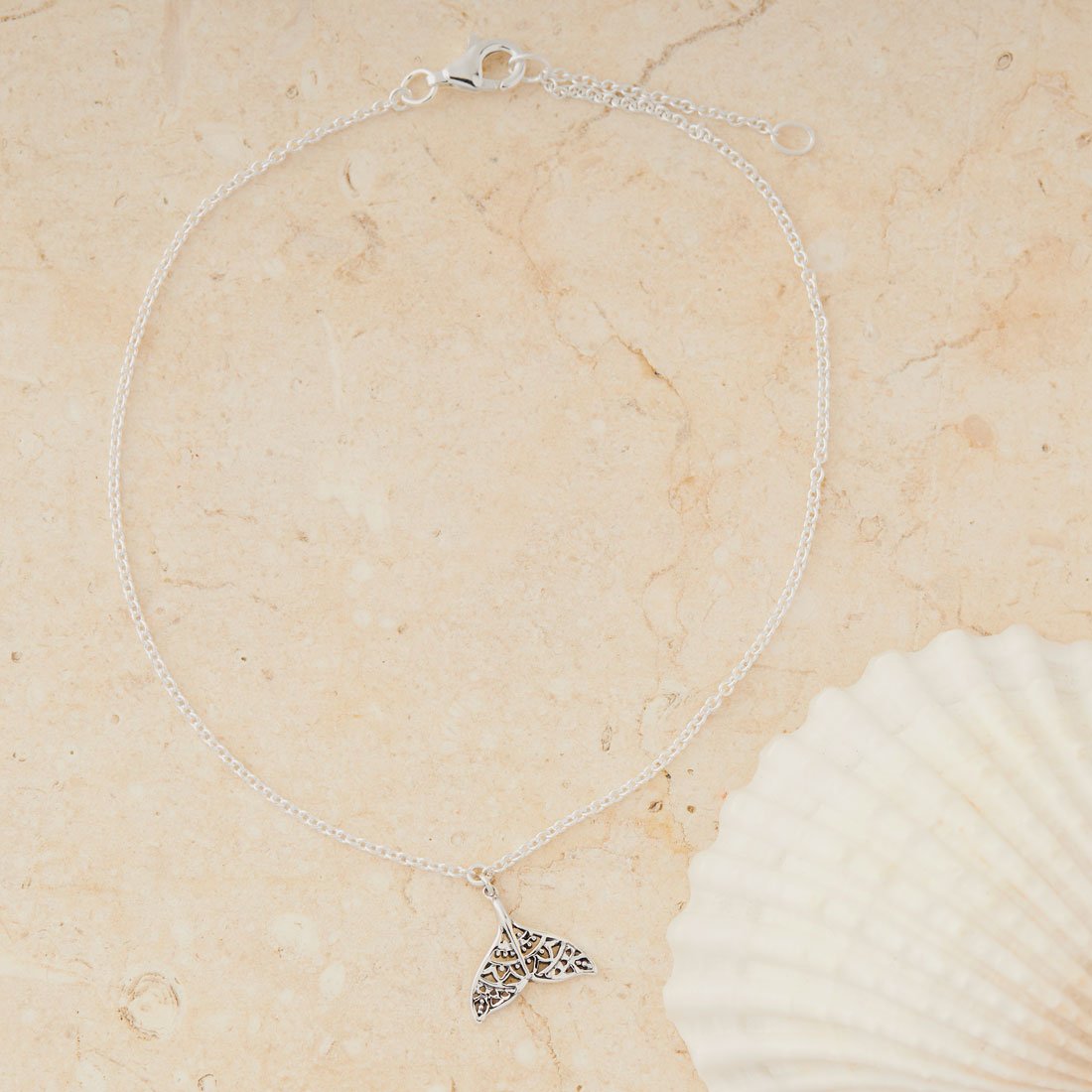 A127 - Mandala Dolphin Tail Anklet