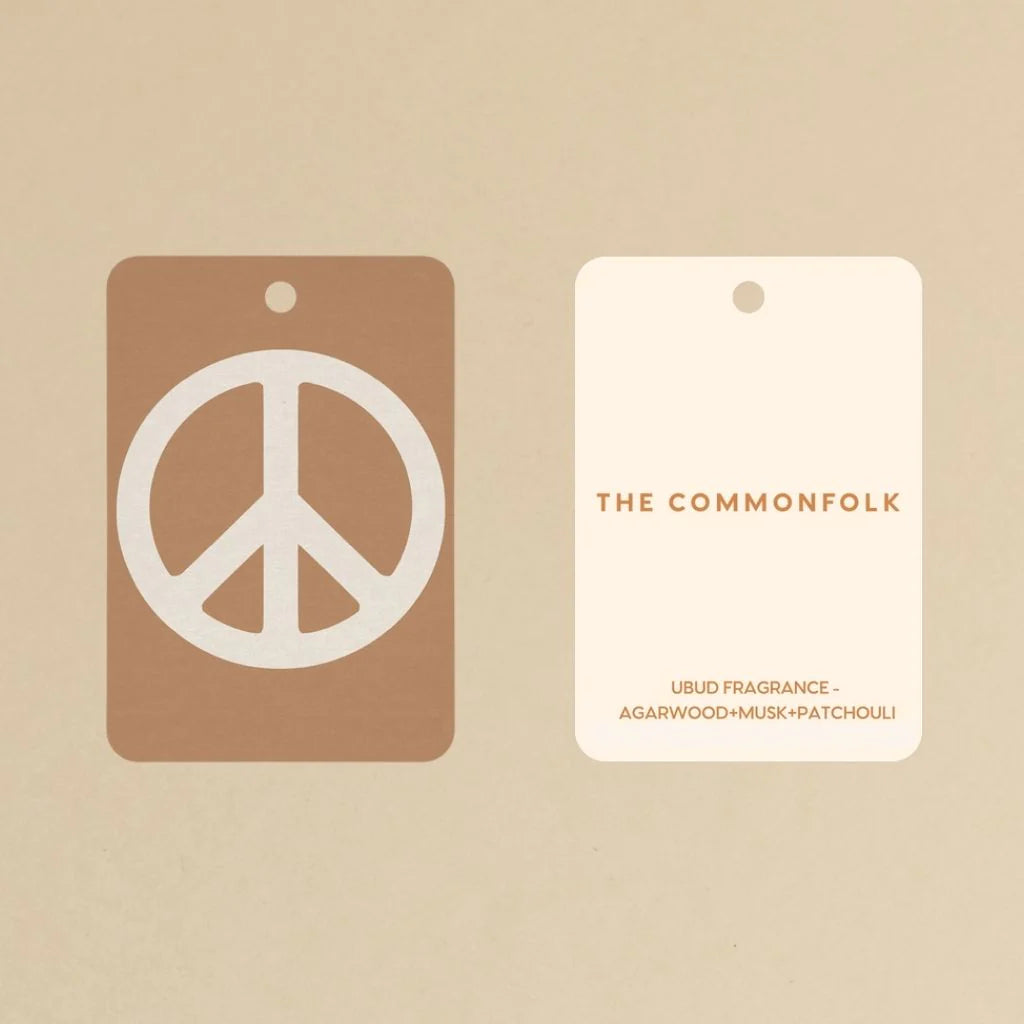 Tan Peace Sign Air Freshener - Ubud Fragrance