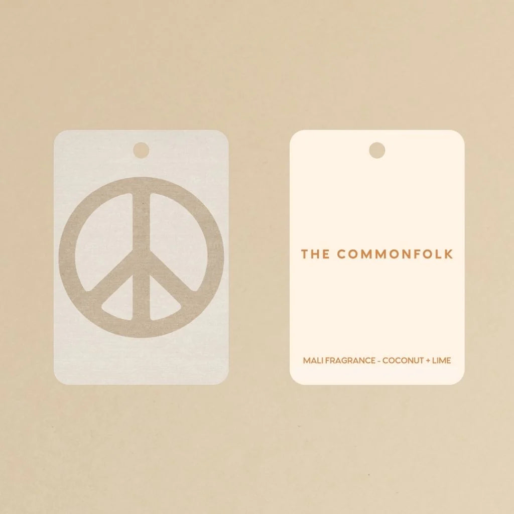 Cream Peace Sign Air Freshener - Mali Fragrance