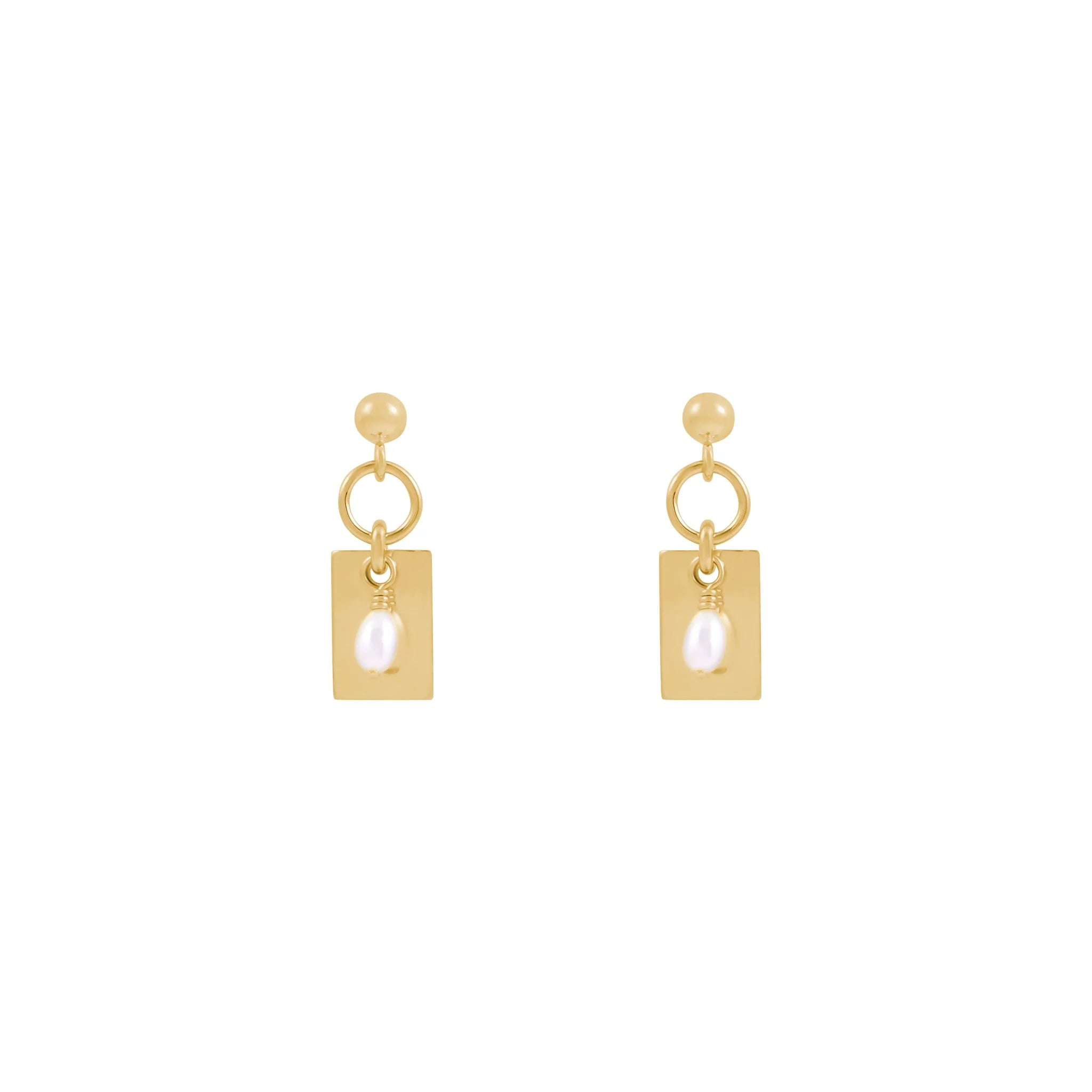 Tara Freshwater Pearl Earrings - Gold
