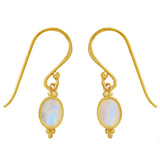 Gold Moon Song Moonstone Earrings