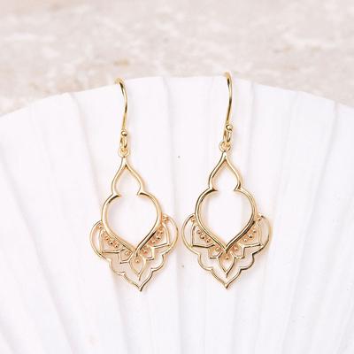 E312G - Gold Moroccan Doorway Earrings