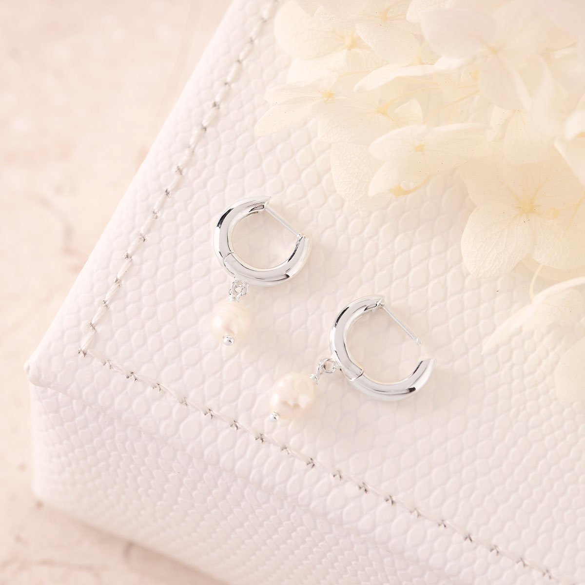 Midsummer Star Delicate Pearl Huggies