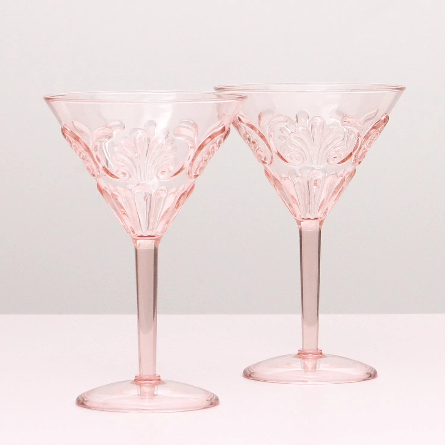 Flemington Acrylic Martini Glass - Pale Pink