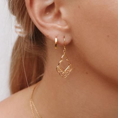 E312G - Gold Moroccan Doorway Earrings