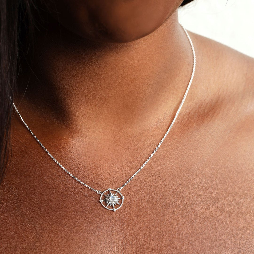 Midsummer Star Guiding Light Compass Necklace