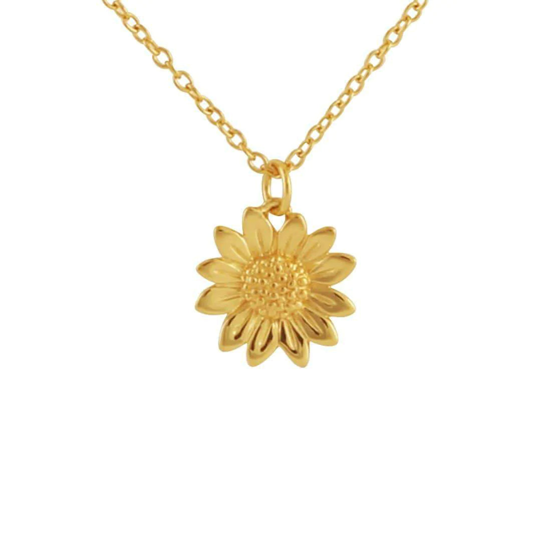 Midsummer Star Blossoming Sunflower Choker Gold